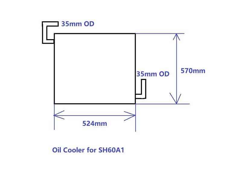 Hydraulic oil cooler for Sumitomo SH60A1 part no: LNG0114 L713410002 524W*570H Carousel 2