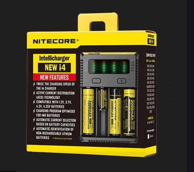 NITECORE NEW I4 4-BAY INTELLIGENT BATTERY CHARGER| LED Indicator | Carousel 2