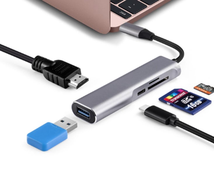 5-in-1hub Docking Station SD Card TF Card Reader Type-C HDMI Carousel 2