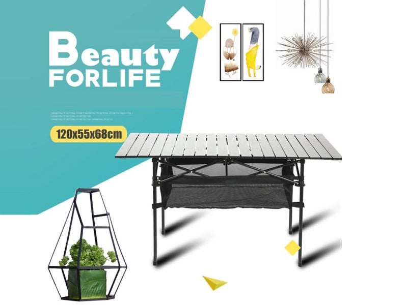 Portable Folding Picnic Camping Table 120cm Carousel 2