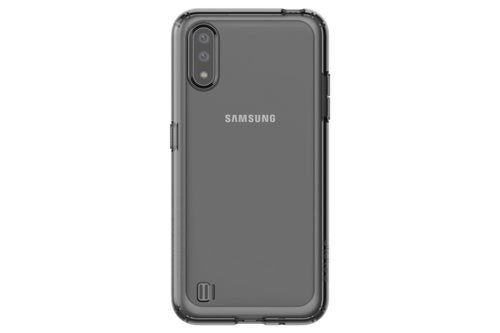 Samsung Galaxy A01 5.7" Silicone Cover Case - Black Carousel 1