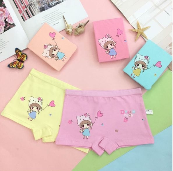 2Pcs Girls' Shorts Panties Briefs Underwear Toddler Assorted Color & Design Carousel 5