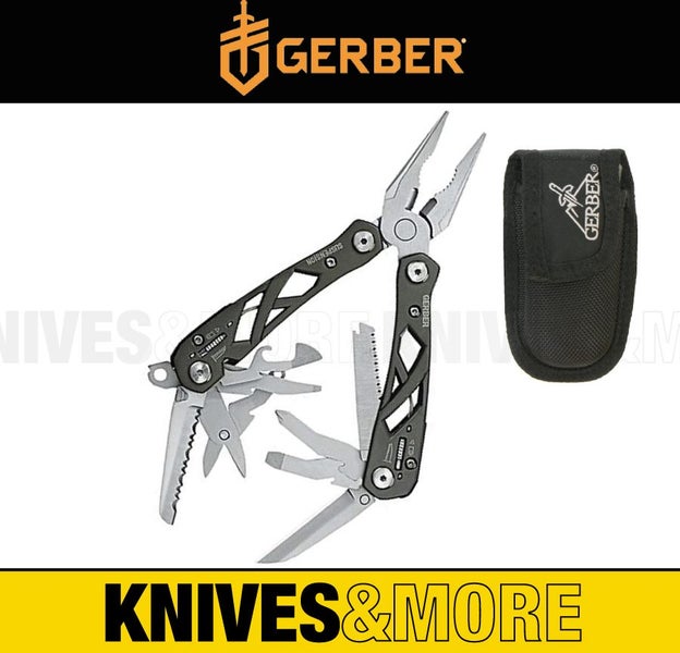 Gerber Suspension Stainless Steel Multi Tool | Scissors Saw Plier Knife Screwdri Carousel 1