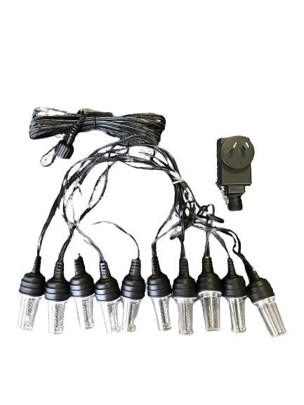 LED Lights Snowflake Projection String Lights Cool White 4.5M Carousel 1