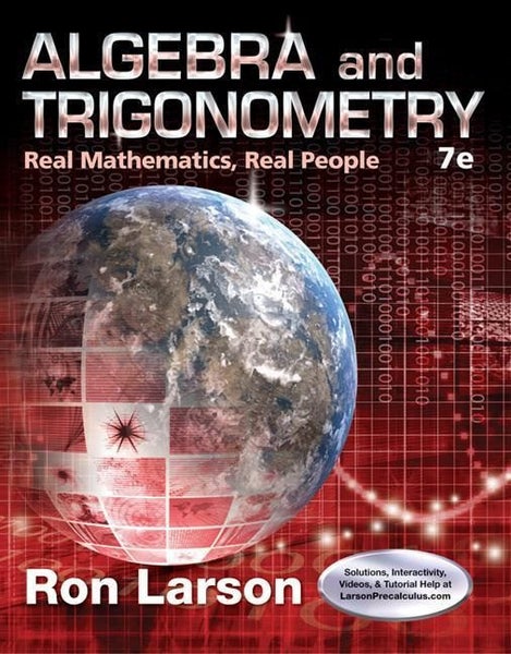 Algebra and Trigonometry Real Mathematics, Real People by Ron Larson 7e Carousel 1