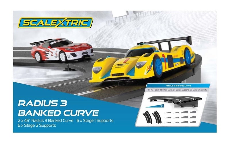 Slot Car Accessory - R3 Banked Curve 45deg 2 Carousel 1