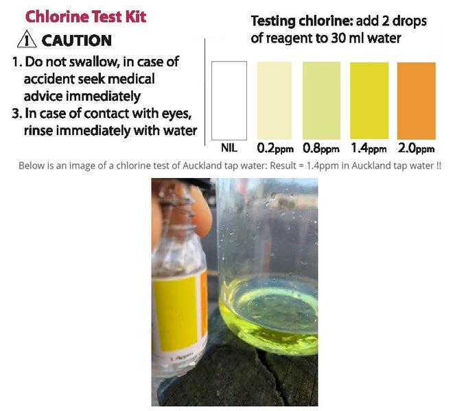 Bottle Chlorine Test Drops, for testing of clear liquids.62935702475265111