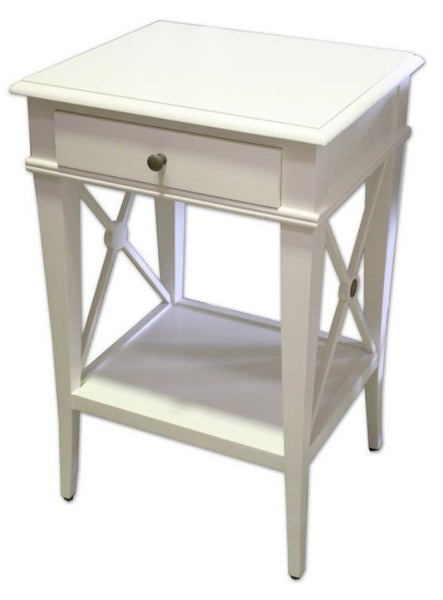 Villa Bedside Table (White) Carousel 1
