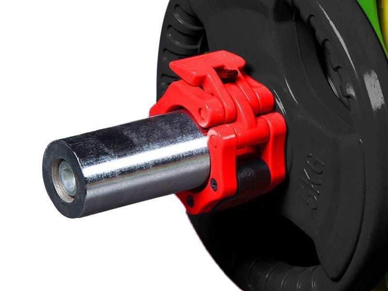 2Pcs Barbell Collar Clips Dumbbell Locks Clamps - Red Carousel 1