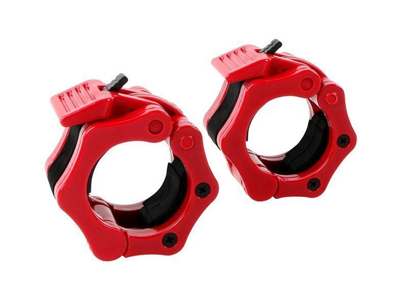 2Pcs Barbell Collar Clips Dumbbell Locks Clamps - Red Carousel 2