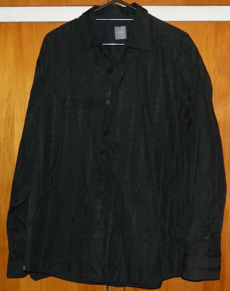 BARKERS CLASSIC BLACK PATTERNED LONG SLEEVE SHIRT - LARGE Carousel 1