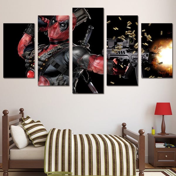 Free Shipping: Framed 5 Panel Wall Print Carousel 3