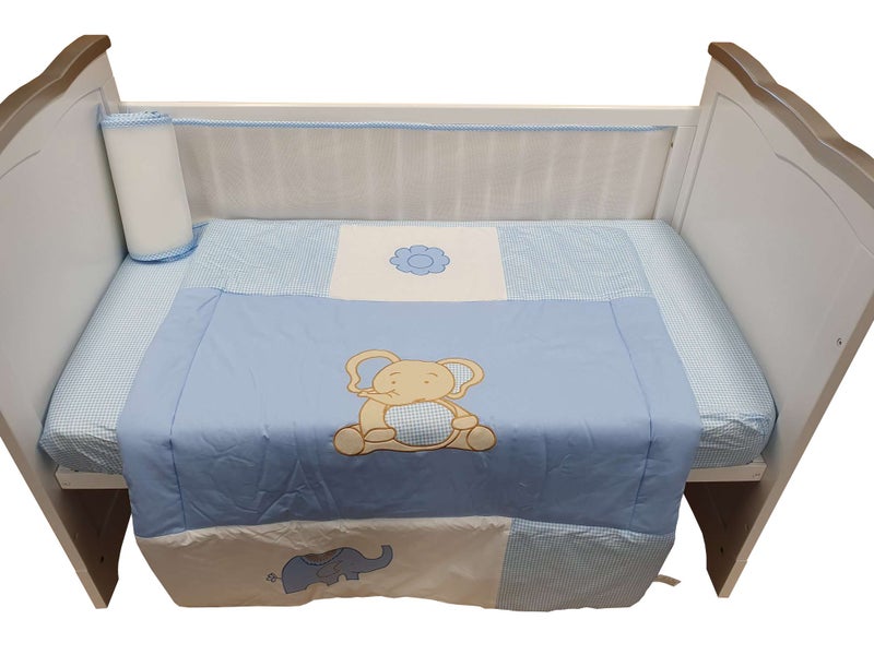 Sleep Tight Cot Bedding Set BLUE ELEPHANT Carousel 2