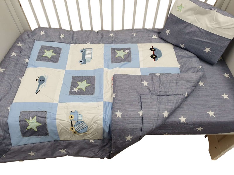 Sleep Tight Cot Bedding Set CARS & TRUCKS Carousel 1