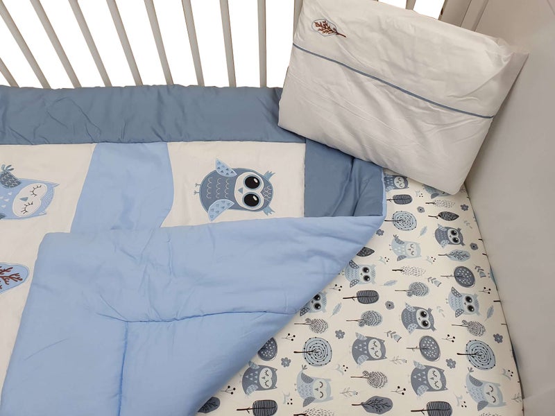 Sleep Tight Cot Bedding Set OWLS Carousel 1
