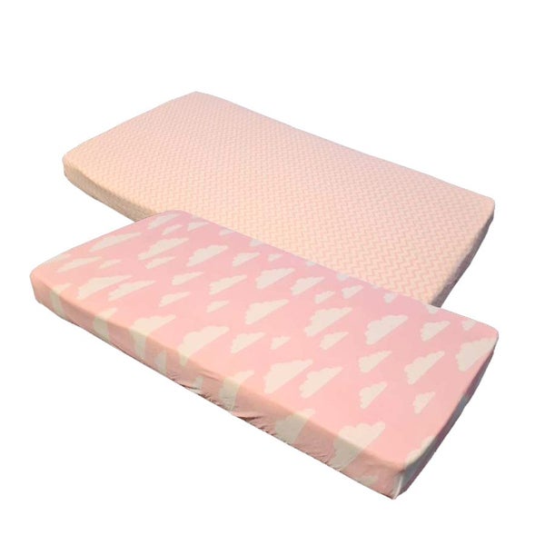 Sleep Tight Cotton Fitted Cot Sheet Pack of 2 PINK Carousel 1