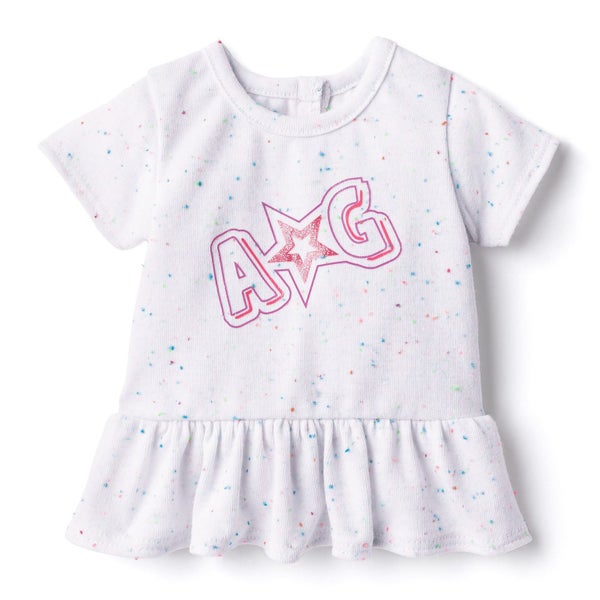 Genuine AMERICAN GIRL DOLL (for 18") "AG STAR PEPLUM TEE". Brand new, packaged Carousel 1