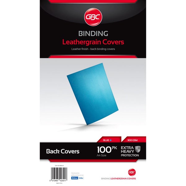 GBC Binding Cover A4 L/Grain Blue Pk100 Carousel 1