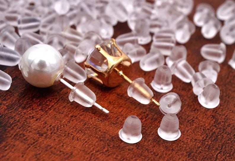 ** Rubber (Silicon) Earring Back Stoppers - MEDIUM - Bullet (x50) ** Carousel 4