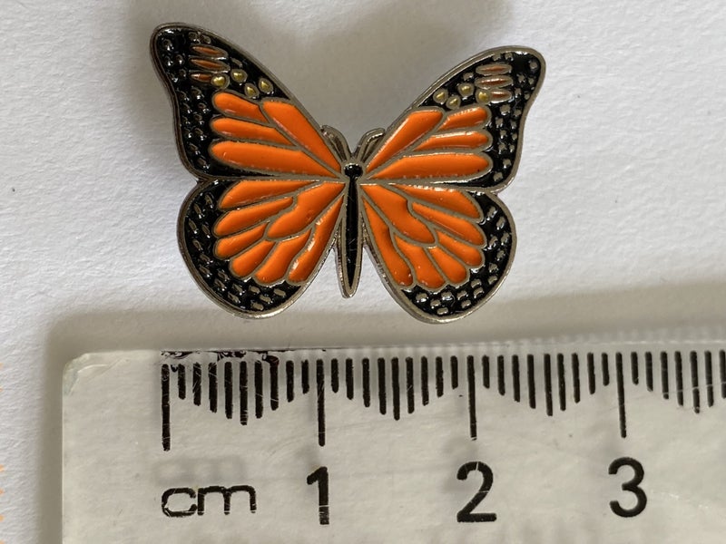 Monarch Butterfly Brooch (open wings) Carousel 1