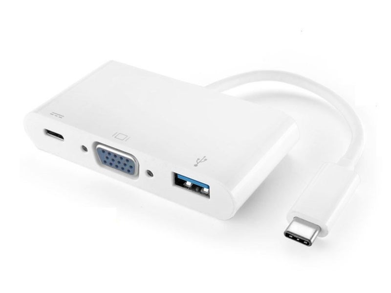 USB C to VGA Adapter 3 in 1 USB 3.1 Type-C to VGA Multiport Adapter Hub Carousel 1