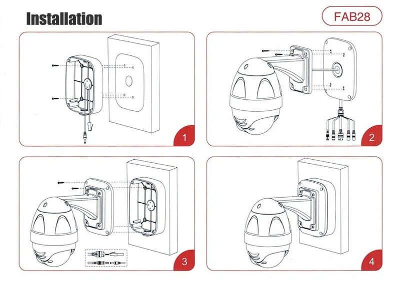 FOSCAM IP FAB28 Waterproof Junction Box for FI9928P FI9828P Carousel 2