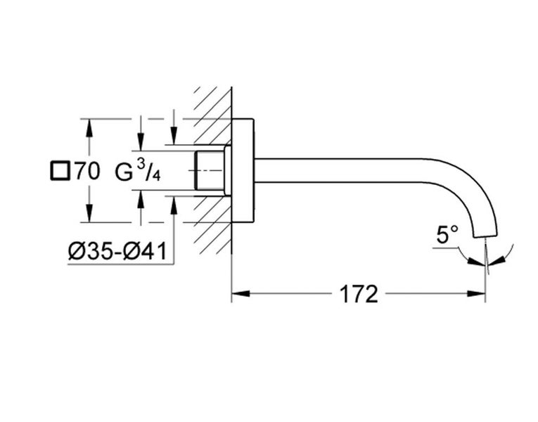 DELETED LINE - GROHE ALLURE BATH SPOUT CHROME Carousel 2