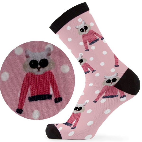 Clearance Sell - Digital printing bamboo socks for cat lovers Carousel 1