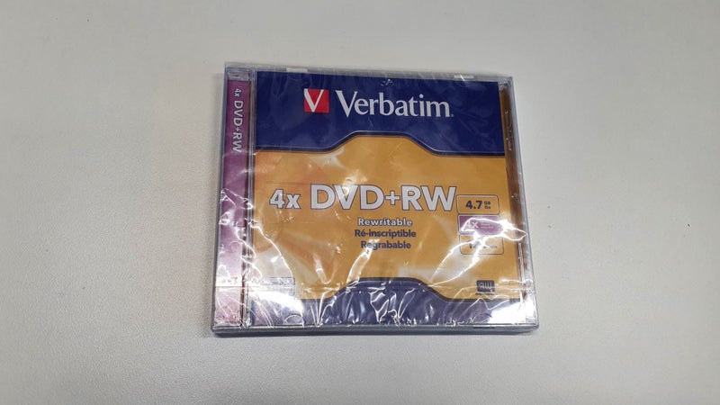 DVD+RW Media X 1, 4X Speed, Verbatim, New Carousel 1