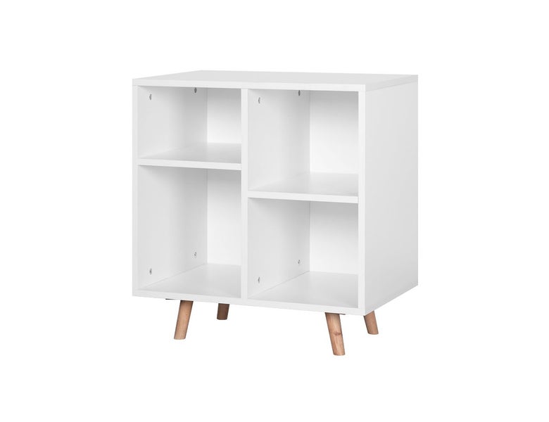 Living Culture Bowen Compact Bedside Table Storage Classic White Carousel 1