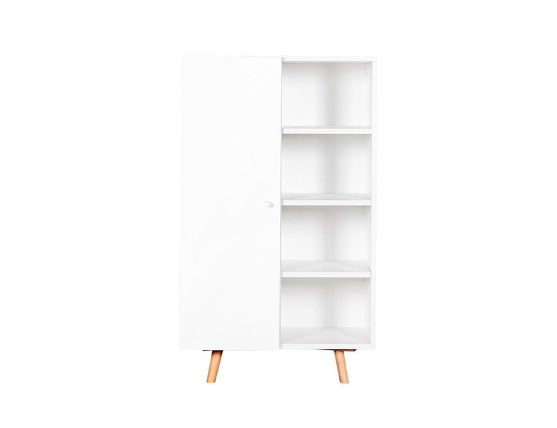 Living Culture Bay Compact Nordic-Style Cabinet with Shelves Carousel 1
