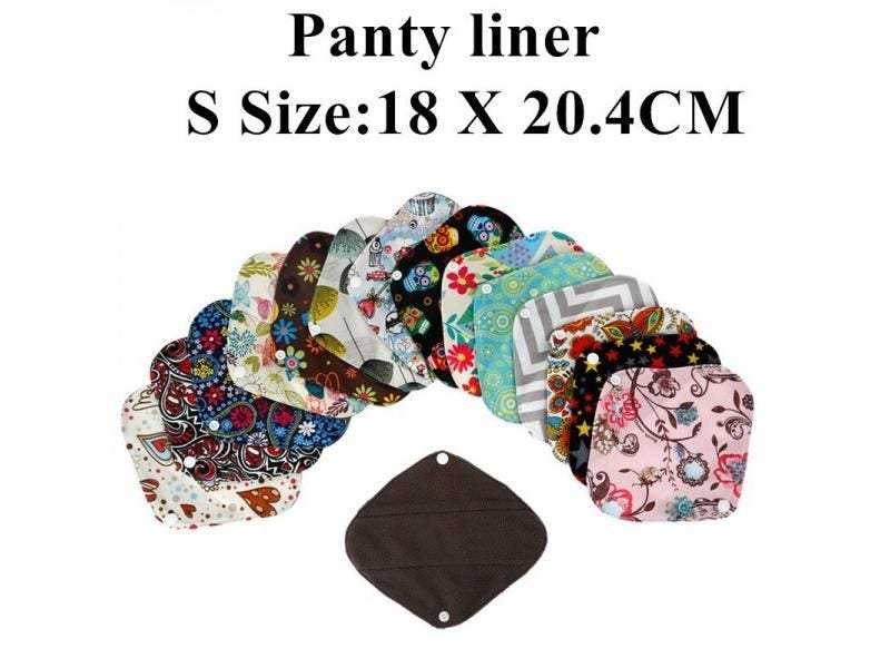10 PC Reusable Waterproof Bamboo Charcoal Cloth Panty Liner Mixed Color For Carousel 1