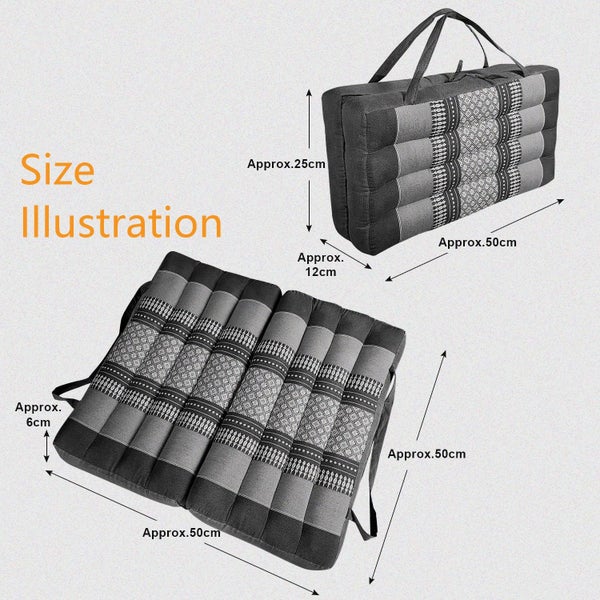 [MANGO TREES] 2-Fold Foldable Zabuton Meditation Cushion RedEle Carousel 6