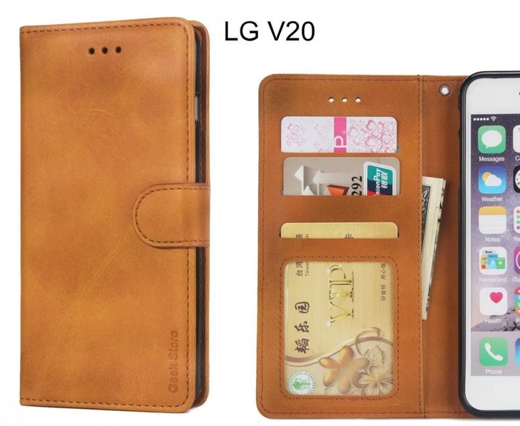 LG V20 Case Wallet Leather Vintage Flip Folio Case Carousel 1