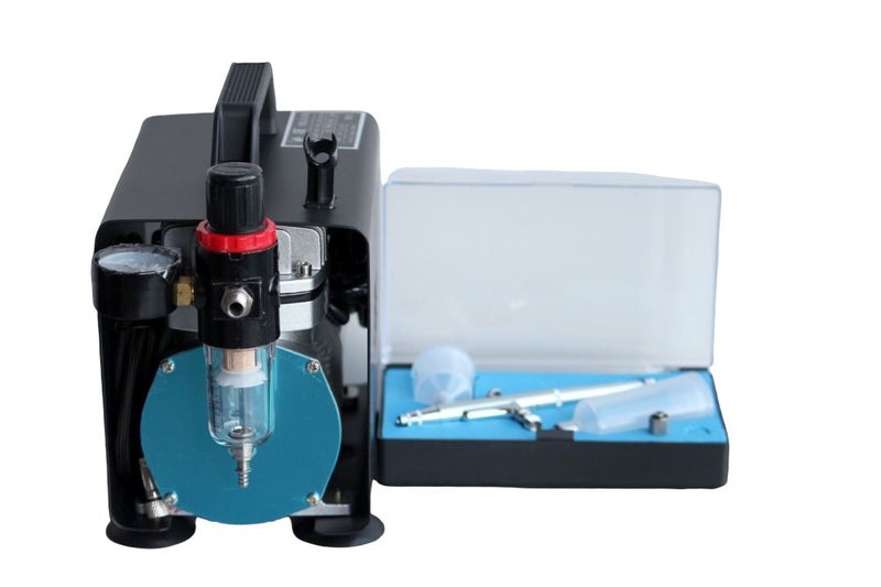 NEW Air Brush Compressor Kit 2 YR Warranty Carousel 1