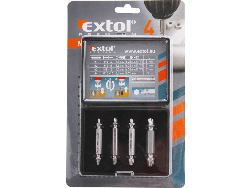 EXTOL 4 Piece Screw Extractor Set Carousel 2