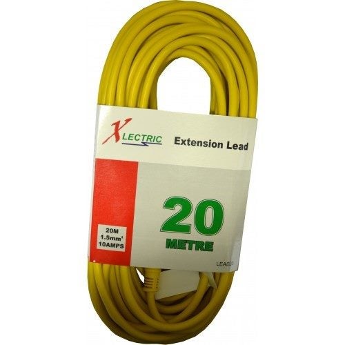 EXTENSION LEAD - HEAVY DUTY YELLOW XLECTRIC 20M LEAD20 Carousel 1