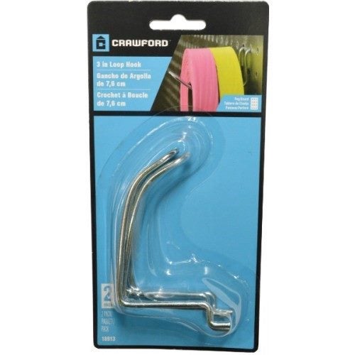 Pegboard Hooks Curved Double Loop 2pce #18913 75mm Crawford Carousel 1