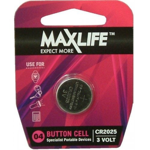 MAX-LIFE BATTERIES LITHIUM BUTTON CR2025 Carousel 1
