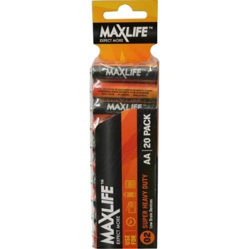 MAX-LIFE BATTERIES SUPER HEAVY DUTY AA 20-Pack Carousel 1
