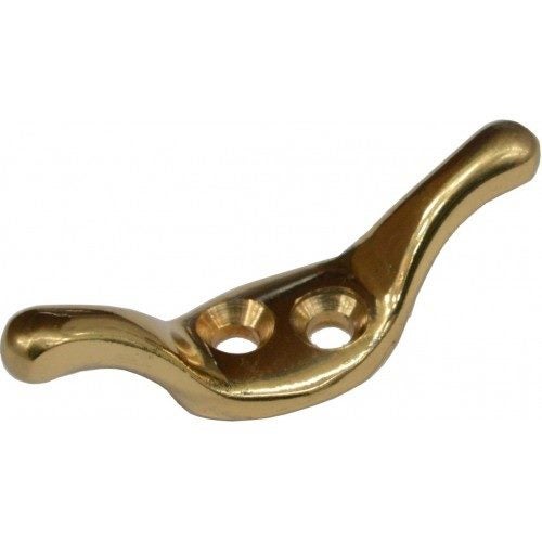 CLEAT HOOK Brass WITH out screws 2in 2in EA Carousel 1