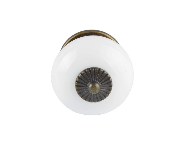 Ceramic Drawer Knob Round Shape A02 - Black Carousel 8