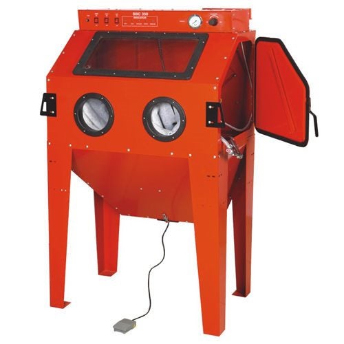 Sand Blasting Cabinet -2 door -Vacuum -foot pedal-pistol grip blast gun-air reg Carousel 1