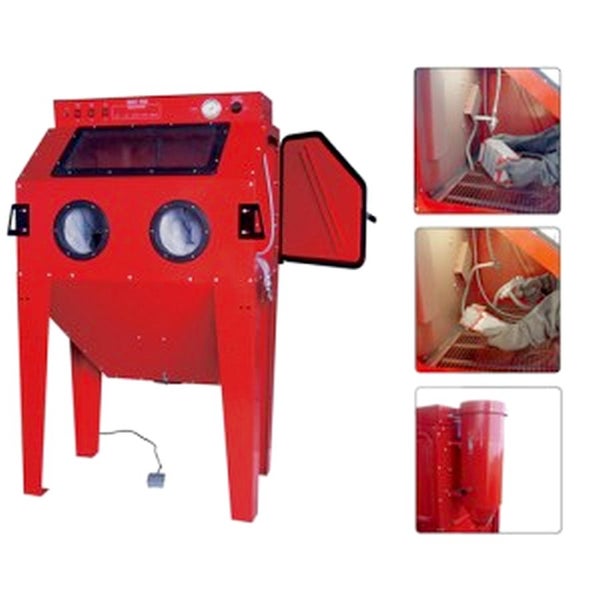 Sand Blasting Cabinet -2 door -Vacuum -foot pedal-pistol grip blast gun-air reg Carousel 2