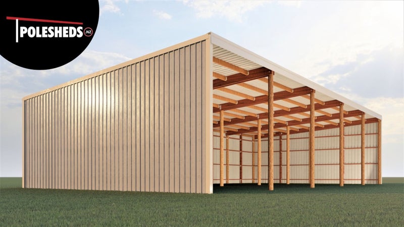 Farm Shed Kitset Lean-to 5 Bay Open 180sqm Carousel 1