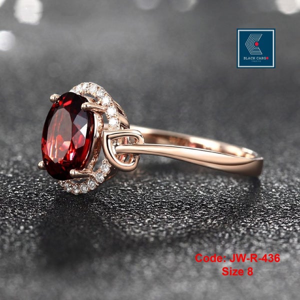 Brand New Oval Ruby Diamond Ring Rose Gold Ring Jewellery *Sale NOW* Carousel 1