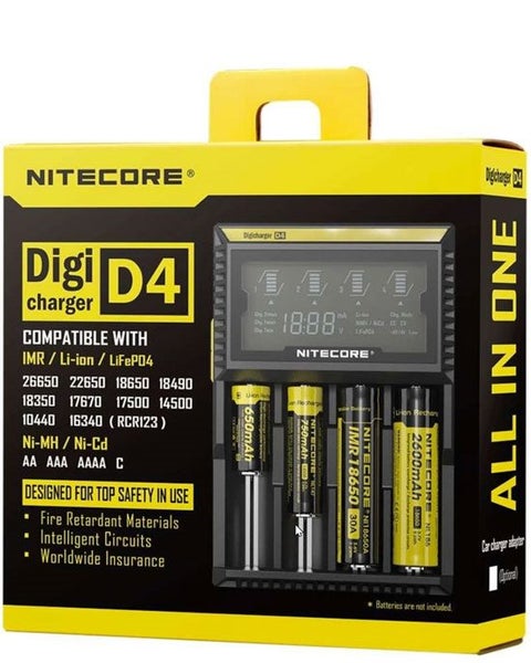 NITECORE D4 4 Bay Universal Digital Charger with Display Carousel 1