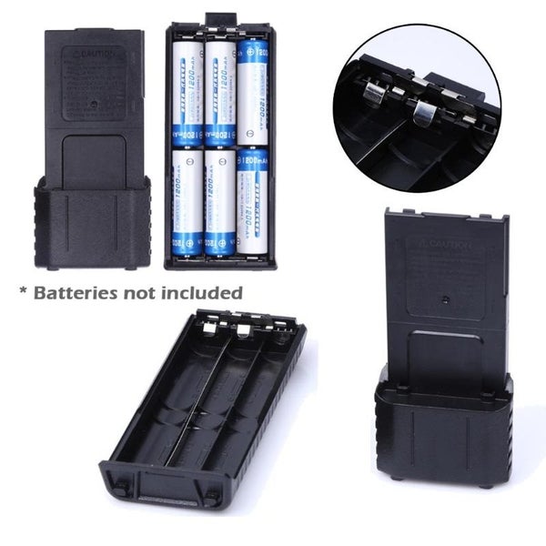 Baofeng UV-5R Extended BL-5L Size AA Battery High Power Battery Case Carousel 1