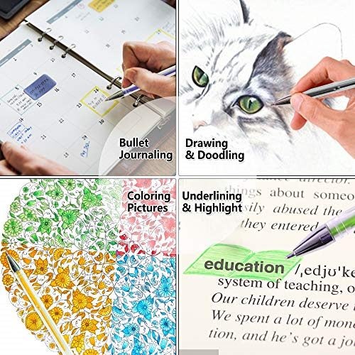 Lineon Gel Pens 108 Colours Gel Pen Set for Adult Colouring Books Art Markers Carousel 2