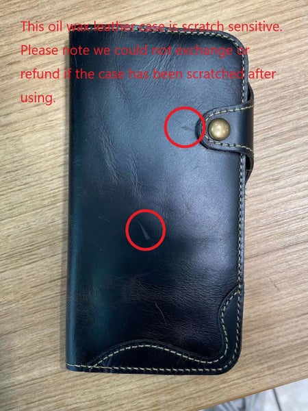Genuine Vintage Oil Wax Leather wallet case for iPhone 7/8 Plus Carousel 19